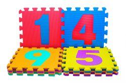 Пъзел цифри, Килим, 10 части, 28.5х 28.5см