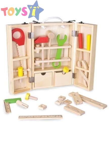 Дърводелски комплект с инструменти за деца