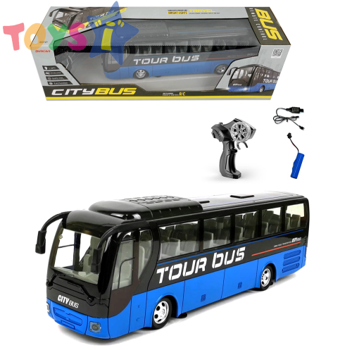 Детски автобус с дистанционно управление, Tour bus, син
