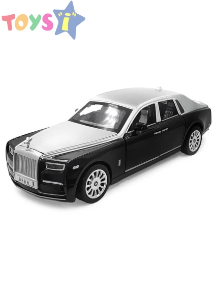 Метална количка Rolls-Royce , с отварящи се врати, сив/черен