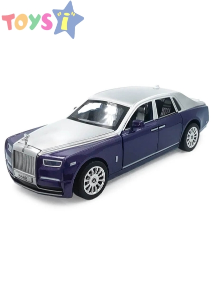 Метална количка Rolls-Royce , с отварящи се врати, сив/лилав