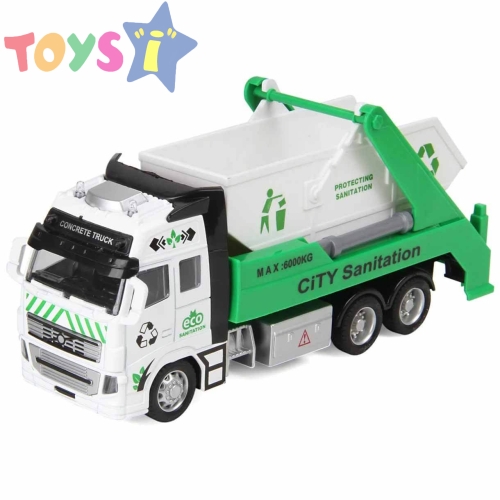 Детски боклукчийски камион, с метална каросерия, с кош, Без опаковка!