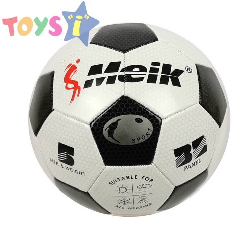 Футболна топка, размер 5, Черна, Meik класик