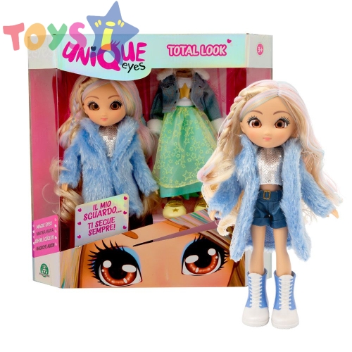 Кукла с реалистични очи, с допълнителен тоалет, многоцветна