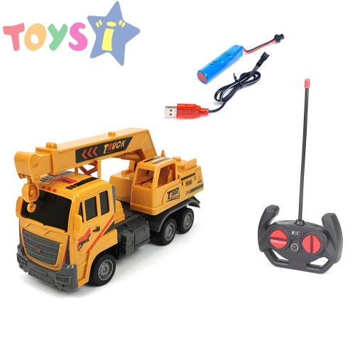 Детски камион кран, С дистанционно управление, Презареждащи батерии