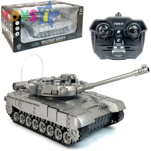 Детски танк, с дистанционно управление, сив