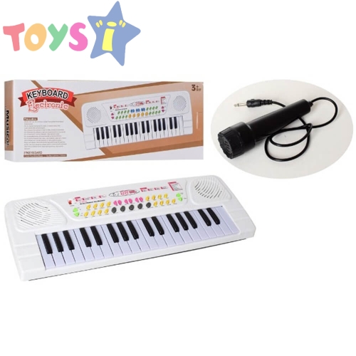 Детски електронен синтезатор, С микрофон, 37 клавиша