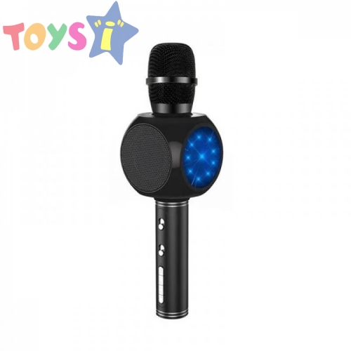 Детски караоке микрофон, Bluetooth, USB, SD card, Черен