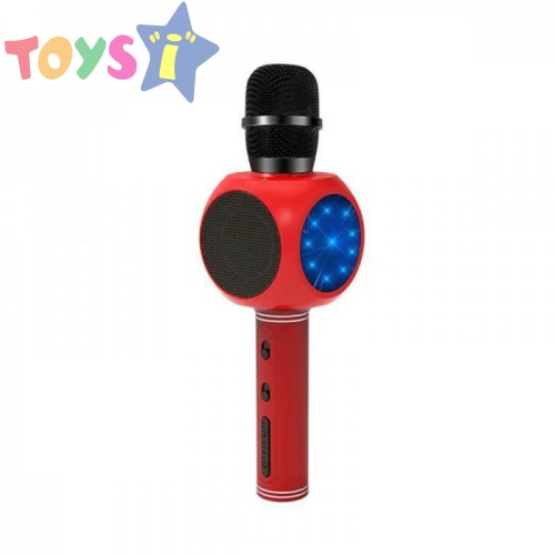Детски караоке микрофон, Bluetooth, USB, SD card, Червен