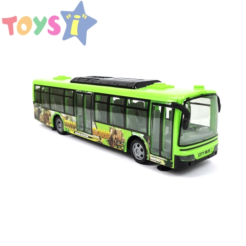 Детски автобус, С дистанционно управление, Акумулаторна батерия, Зелен