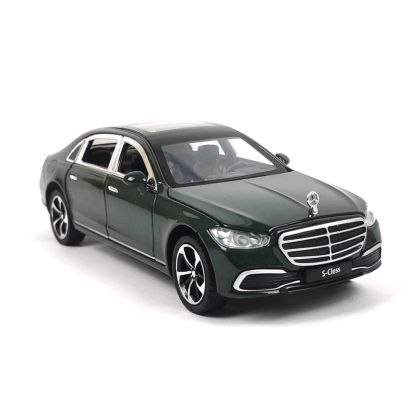 Метален автомобил Mercedes Benz S Class, Зелен, Без опаковка