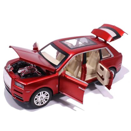 Метален автомобил Rolls-Royce Cullinan, С отварящи се врати, 1:32, Червен, Без Опаковка