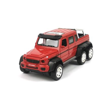 Метален автомобил Mercedes G 63, AMG 6×6, С отварящи се врати, 1:32, Червен