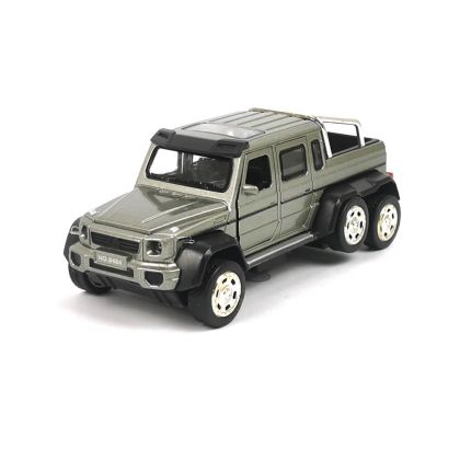 Метален автомобил Mercedes G 63, AMG 6×6, С отварящи се врати, 1:32, Сив