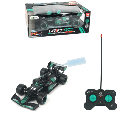 Детска кола Формула 1, С дистанционно, Пушек, Зелена