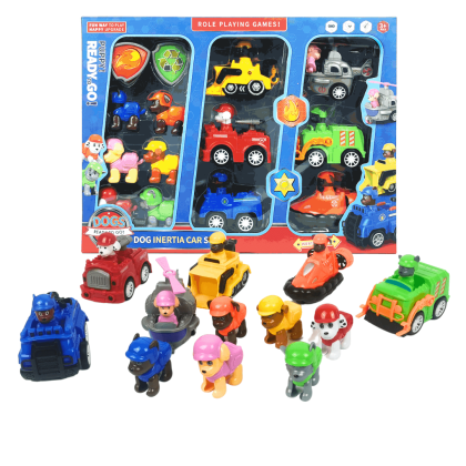 Комплект кучета Пес патрул, С превозни средства, Paw patrol, 6 героя 