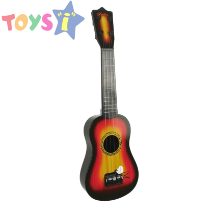 Детска китара, С 4 метални струни, кафява