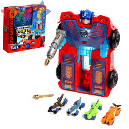 Играчка робот Optimus Prime, С колички, Трансформиращ се в кола 