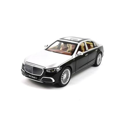 Метална кола Mercedes-Maybach S-Class, С пушек, 1:22, Черна, Без опаковка