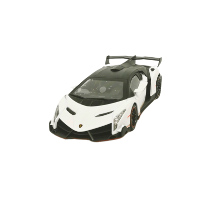 Метален количка Lamborghini Veneno, С пушек, 1:24, Бяла, Без опаковка