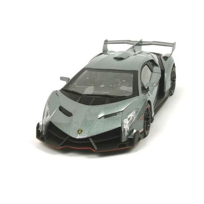 Метален количка Lamborghini Veneno, С пушек, 1:24, Сива, Без опаковка