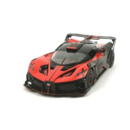 Метална кола Bugatti Bolide, С пушек, 1:24, Червена, Без опаковка