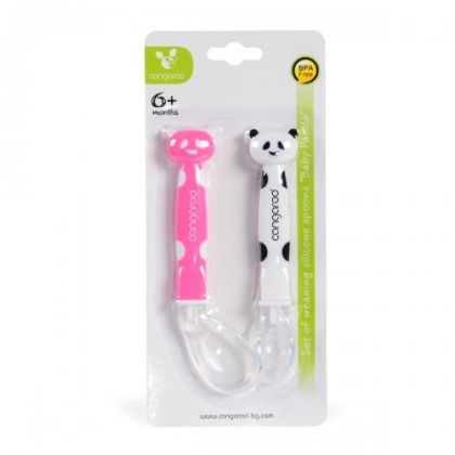Силиконови лъжици Baby Panda F1607 розов