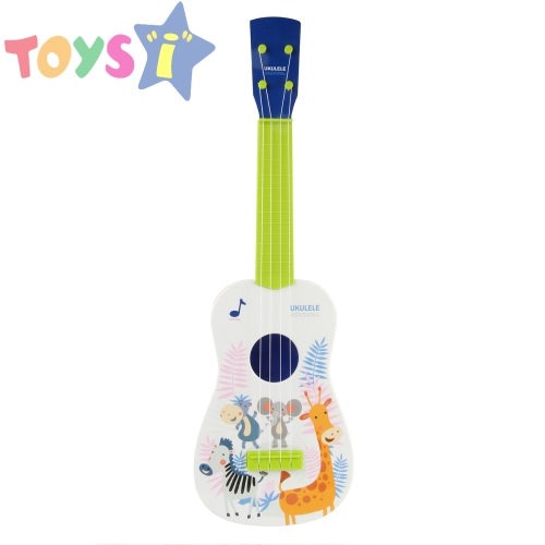 Детска китара с 4 метални струни, зелен