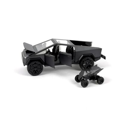 Метална кола Tesla Cybertruck, С ATV, Светлини, Звук, Черен, Без опаковка