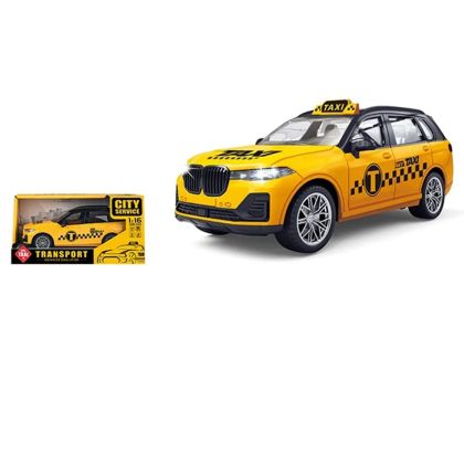Детска кола BMW, Tакси, 1:16, Със звук и светлини