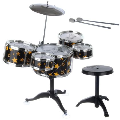 Детски комплект барабани с чинел и столче – Jazz Drums Set