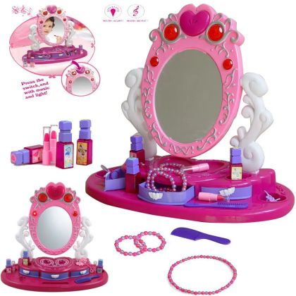 Детска тоалетка с огледало, светлини, музика и аксесоари – Princess Set