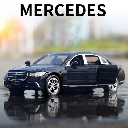 Метална кола Mercedes-Benz S-Class, Черен, 1:32, Без опаковка