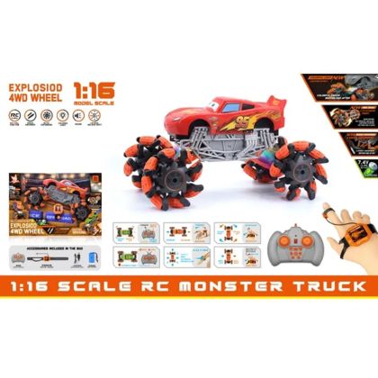 Детски джип маккуин – с дистанционно и жестов контрол, въртящи гуми