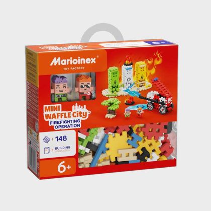 Мини вафлен конструктор Marioinex &quot; Акция - гасене на пожар&quot;, 148 части