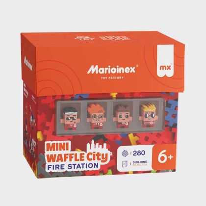 Мини вафлен конструктор Marioinex &quot; Пожарна станция&quot;, 280 части