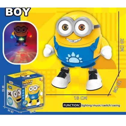 Танцуващ миньон с музика и светлини – 20 см
