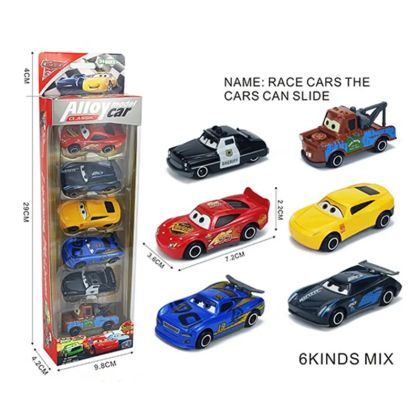 Метални колички Cars – комплект 6 броя Lightning McQueen
