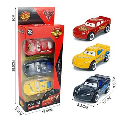 Метални колички Cars – комплект 3 броя, Маккуин, Круз Рамирес, Джаксън Сторм