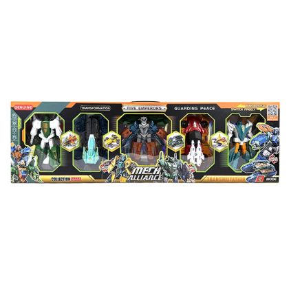 Комплект трансформиращи роботи Mesh Alliance – 5 фигури в 1
