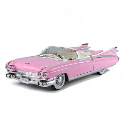 Метален модел Cadillac Eldorado Cabriolet 1:24 – розов ретро, Без опаковка