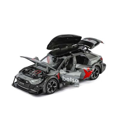 Метална кола Audi RS6 Avant 1:32 – камуфлаж, Сив, Без опаковка