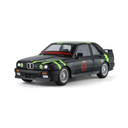 Метална кола BMW M3 E30 1:24 състезателен дизайн, черен, без опаковка