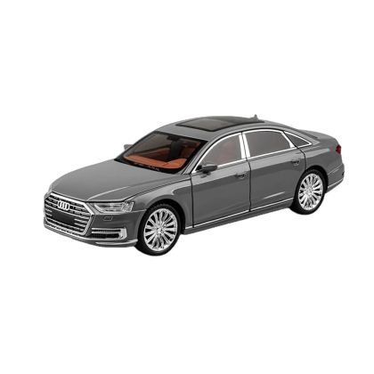 Метална кола Audi A8 1:24 сив луксозен седан с детайлен интериор