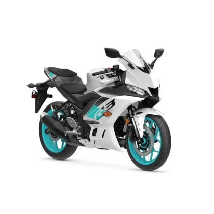 Метален мотор Yamaha R3 1:12 бял със спортен дизайн