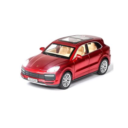 Метална кола Porsche Cayenne, 1:32, Червена, Без опаковка