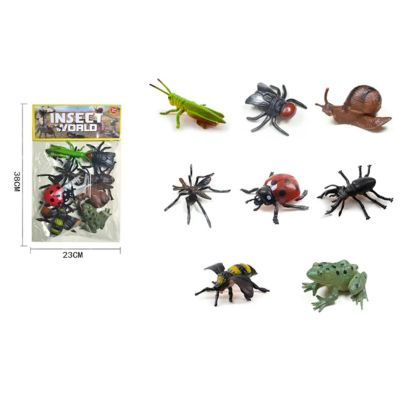 Комплект фигурки насекоми и животни Insect World, 8 части