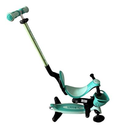 Тротинетка 5 в 1 GLOBBER BABY LEARN 360° FLASH LIGHTS - мента
