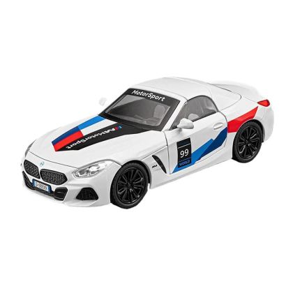 Метална кола BMW Z4 M40i Motorsport, 1:24, Бял, Без опаковка