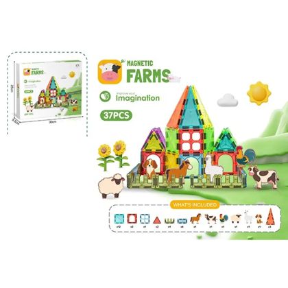 Магнитен Конструктор Farms, 37 Части